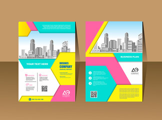 Proposal cover poster brochure Template Design Set