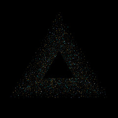 Gold, Blue stars, sprocket, shiny confetti. 