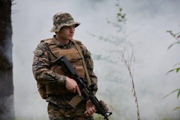 Fototapeta premium soldier portrait