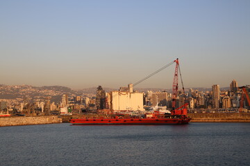 Beirut destruction after the tragic explosion happened in Port of Beirut on August 4, 2020: Beirut Downtown