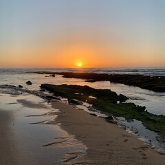 sunset on the beach