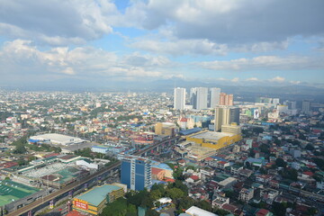 Fototapeta na wymiar Quezon city overview during daytime afternoon in Philippines