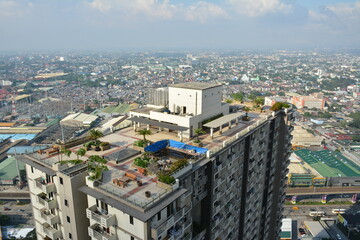 Quezon city overview during daytime afternoon in Philippines