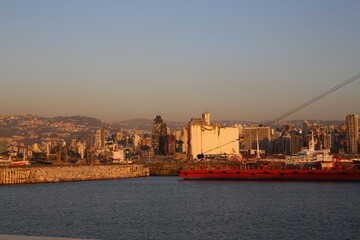 Fototapeta premium Beirut destruction after the tragic explosion happened in Port of Beirut on August 4, 2020: Beirut Downtown