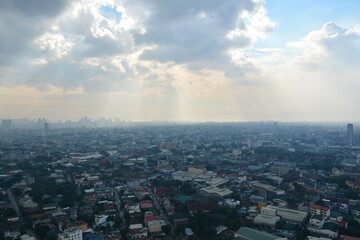 Fototapeta premium Quezon city overview during daytime afternoon in Philippines