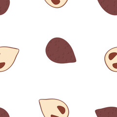 Salak fruit. Seamless Vector Patterns 
