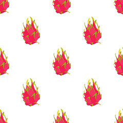 Pitaya fruit. Seamless Vector Patterns 