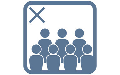 密集することを非推奨とするアイコンイラスト