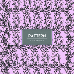 Silhouette floral seamless pattern hand drawn vector illustration