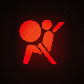 Airbag Warning Light Vector Illustration.