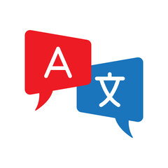 Language translation icon design. vector illustration