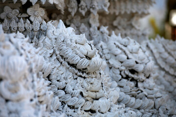 Beautiful Thailand sculpture in Wat San Pa Yang Luang temple, lamphun city in North of Thailand