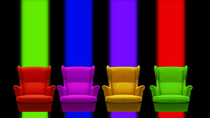 Sofa idea with natural sea Vacation tourism vip system isolated from the background clipingpart