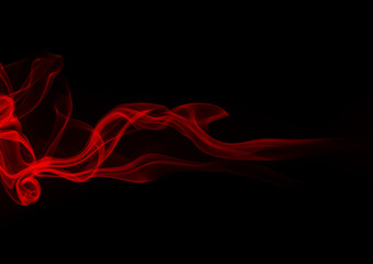 red smoke abstract on black background. fire design