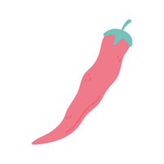 chili pepper spice fresh isolated icon design white background