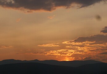 sunset in the mountains