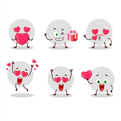 Obraz na płótnie Canvas Volley ball cartoon character with love cute emoticon