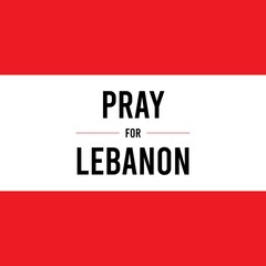 Pray for Beirut vector template. Design for banner or print.