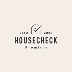 house check human hipster vintage logo vector icon illustration