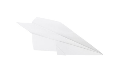 Fototapeta na wymiar Paper plane isolated on white. Creative idea