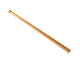 Wooden baseball bat isolated on white. Sportive equipment