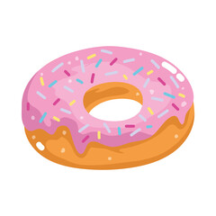 fast food sweet donut dessert isolated icon white background