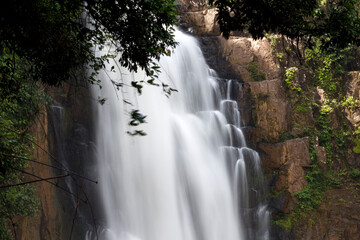 Waterfall in the forest, Haew Narok waterfall, The largest waterfall in Khao Yai National Park, Thailand
