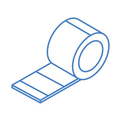 isometric repair construction work tool and equipment linear style icon design