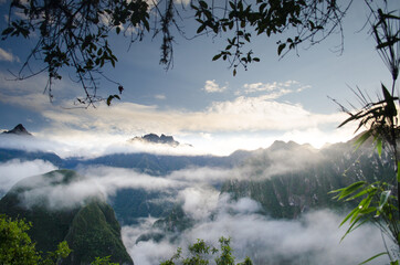 Clouds in the mountains