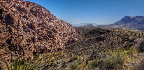 mountain landscape with blue sky