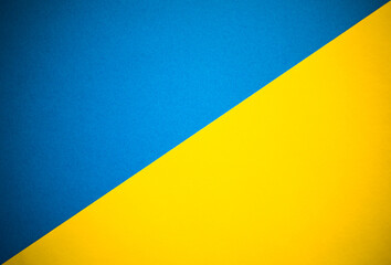 Diagonally divided yellow and blue abstract background