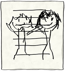 お絵描きされた書類