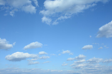 Blue Sky With Scattered Clouds 