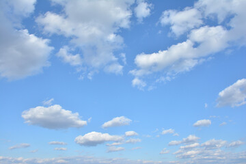 Naklejka na ściany i meble Blue Sky With Scattered Clouds 