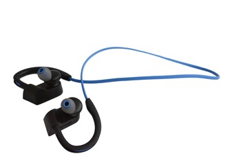 Wireless headphones on white background