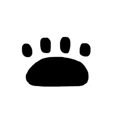 シンプルな足跡