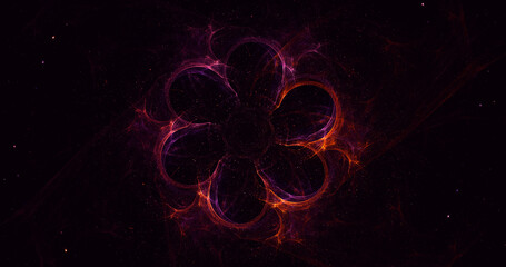 Naklejka premium 3D rendering abstract round light background