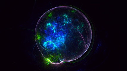 3D rendering abstract round light background