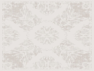 Obraz premium Ikat seamless pattern. Vector tie dye shibori print with stripes and chevron. Ink textured japanese background. Ethnic fabric vector. Bohemian fashion. Endless watercolor texture. African rug.