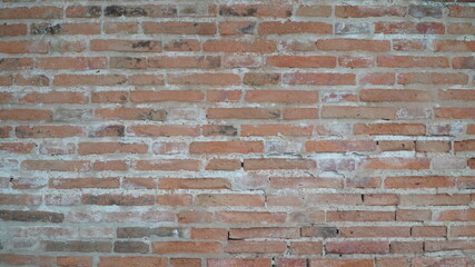 Vintage textured background of red brick wall,very old
