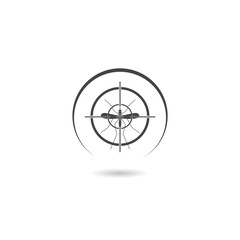 Mosquito Target Icon with shadow