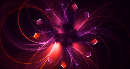 3D rendering abstract round light background