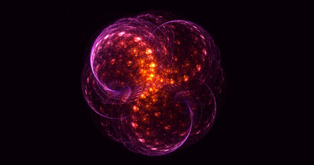 3D rendering abstract round light background