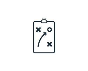 Planning Strategy Clipboard Icon Vector Logo Template Illustration Design