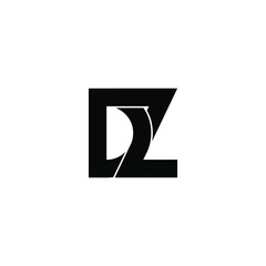 dz letter original monogram logo design