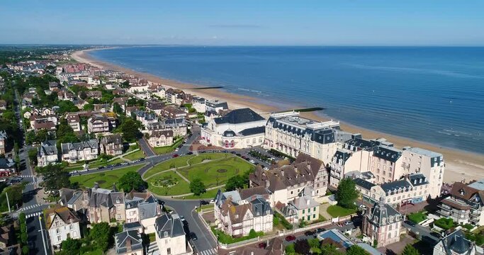 Aerial view of Cabourg in Normandy