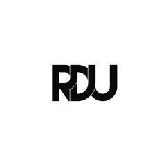 rdu letter original monogram logo design