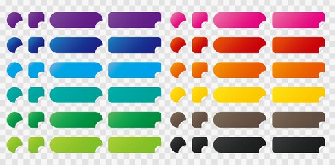 Colorful sticker graphic material set