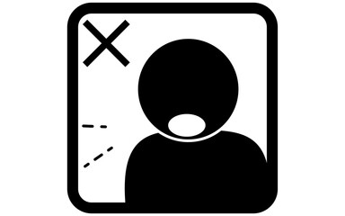 口に何も当てずに咳をするイラスト