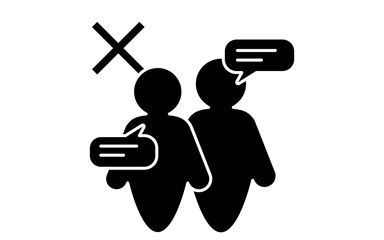 密着することを非推奨とするアイコンイラスト